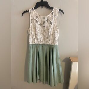 Green Flowered Lace Top Altard State Dress